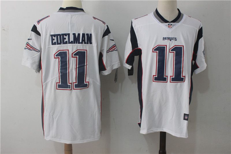 Men New England Patriots 11 Edelman White Nike Vapor Untouchable Limited NFL Jerseys
